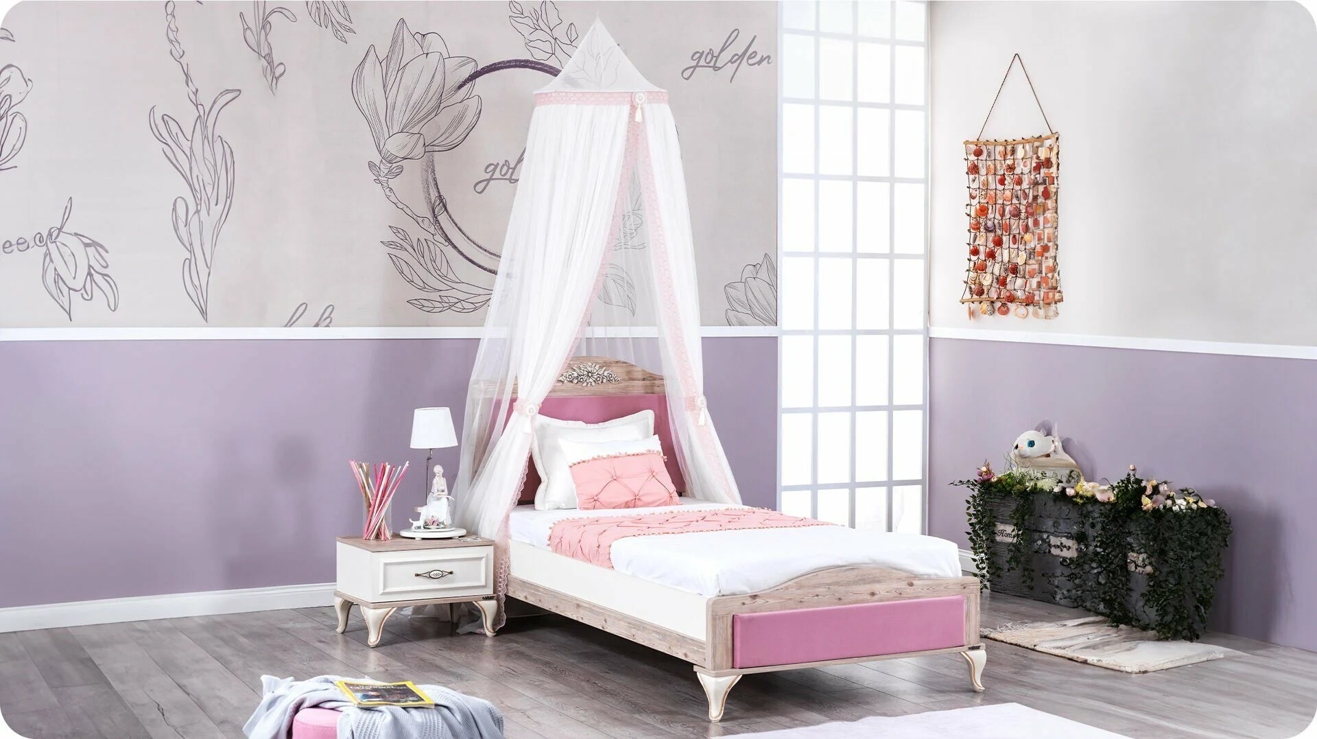 Base Tête Dorée 120X200 Crème - Afbeelding 3