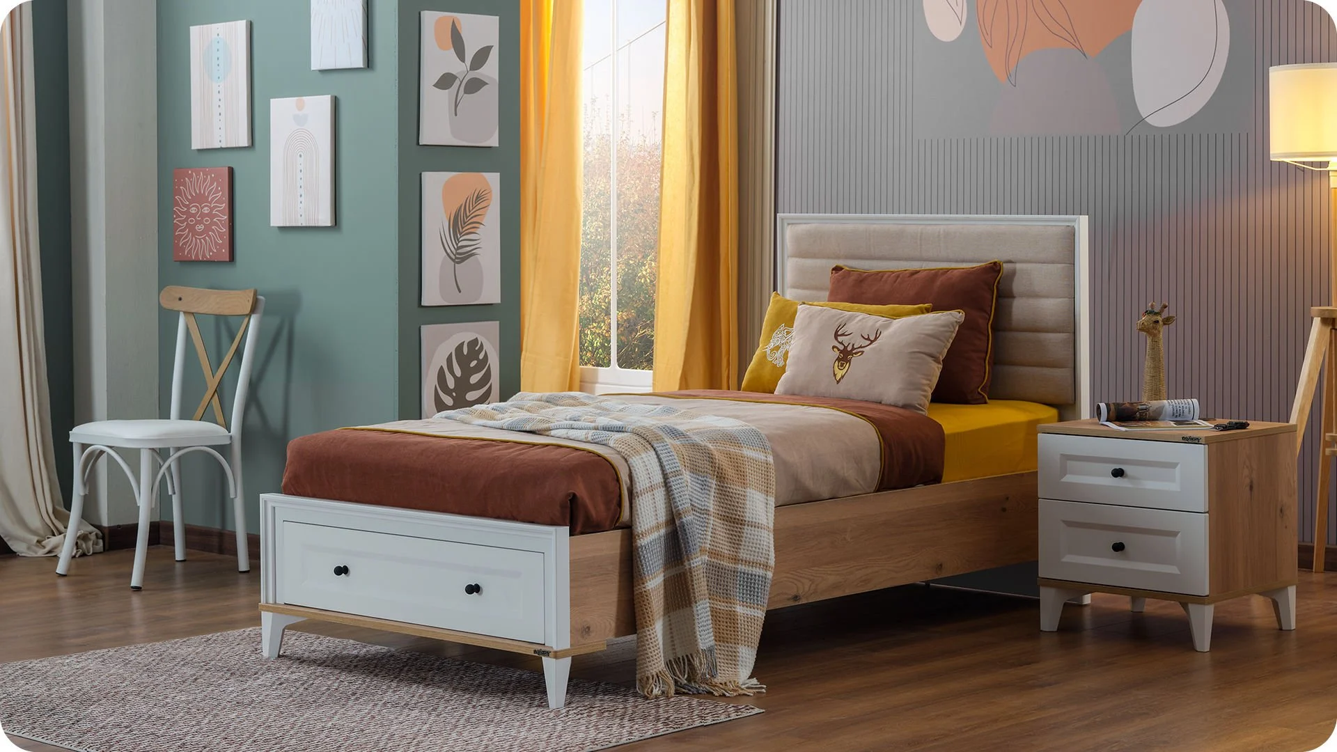 Lit Familial avec Tiroirs 120X200 - Afbeelding 4