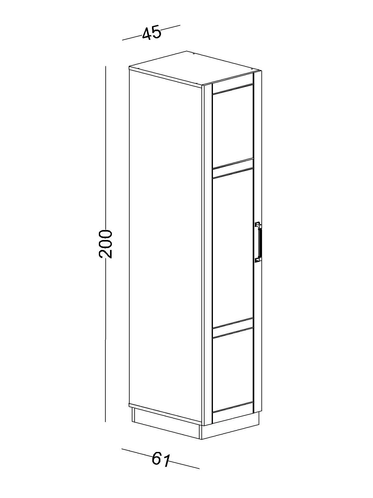Armoire à porte simple en bois Boss - Afbeelding 3