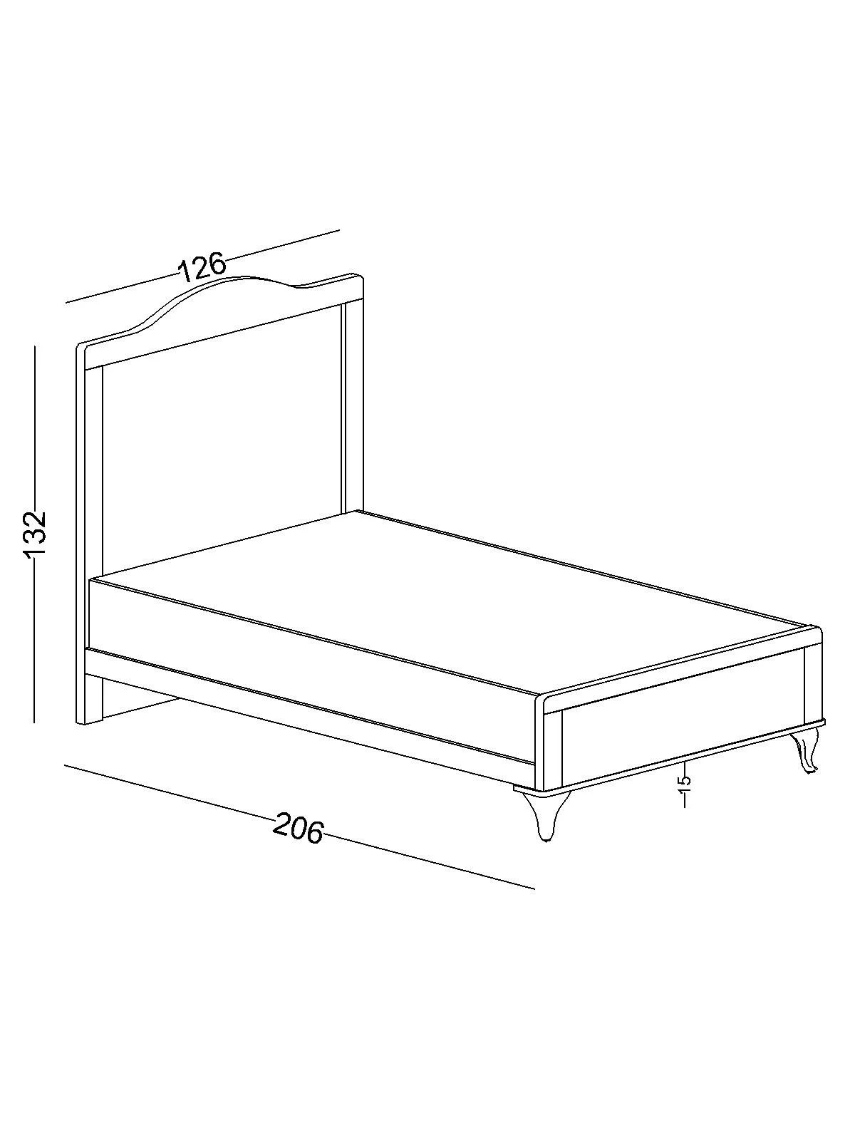 Base Tête Dorée 120X200 Crème - Afbeelding 2
