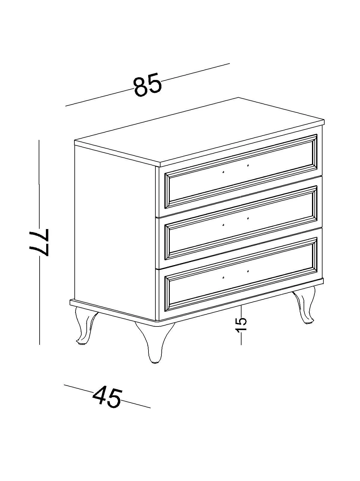 Commode Dorée (Sans Miroir) - Afbeelding 2