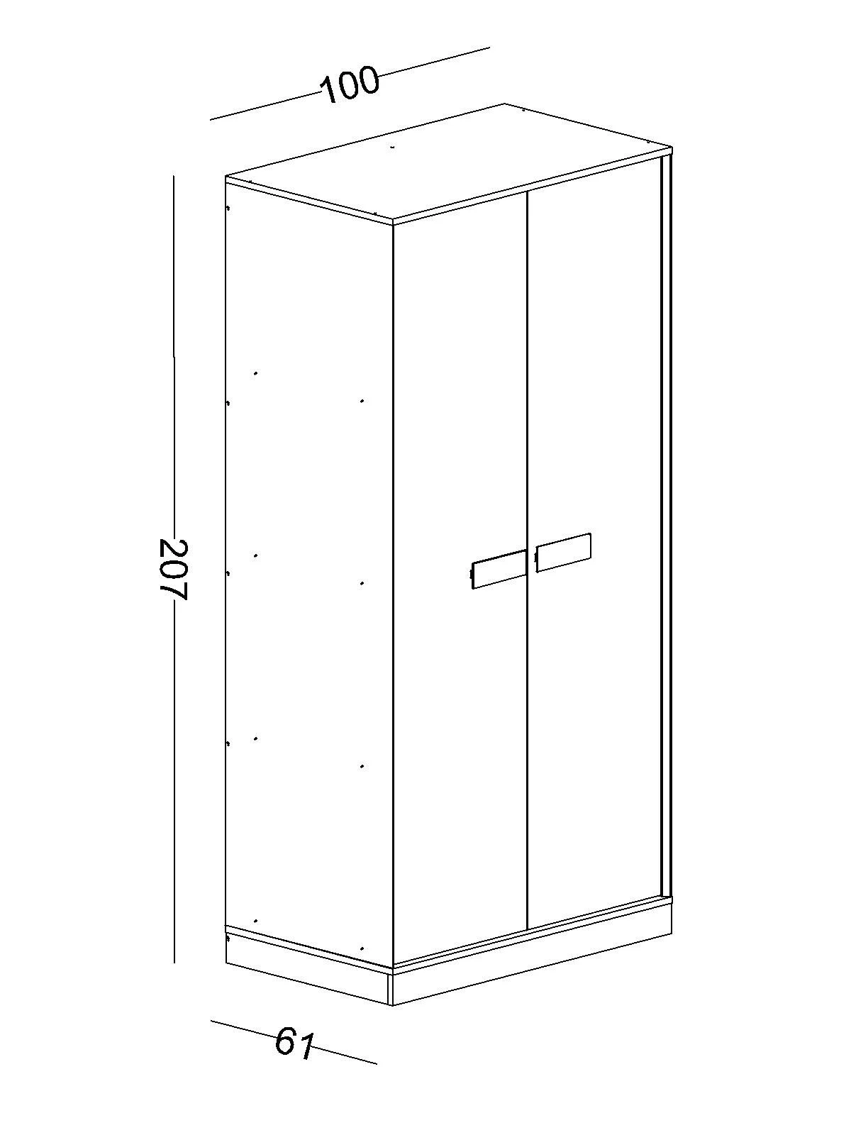 Armoire Huga à 2 portes - Afbeelding 2