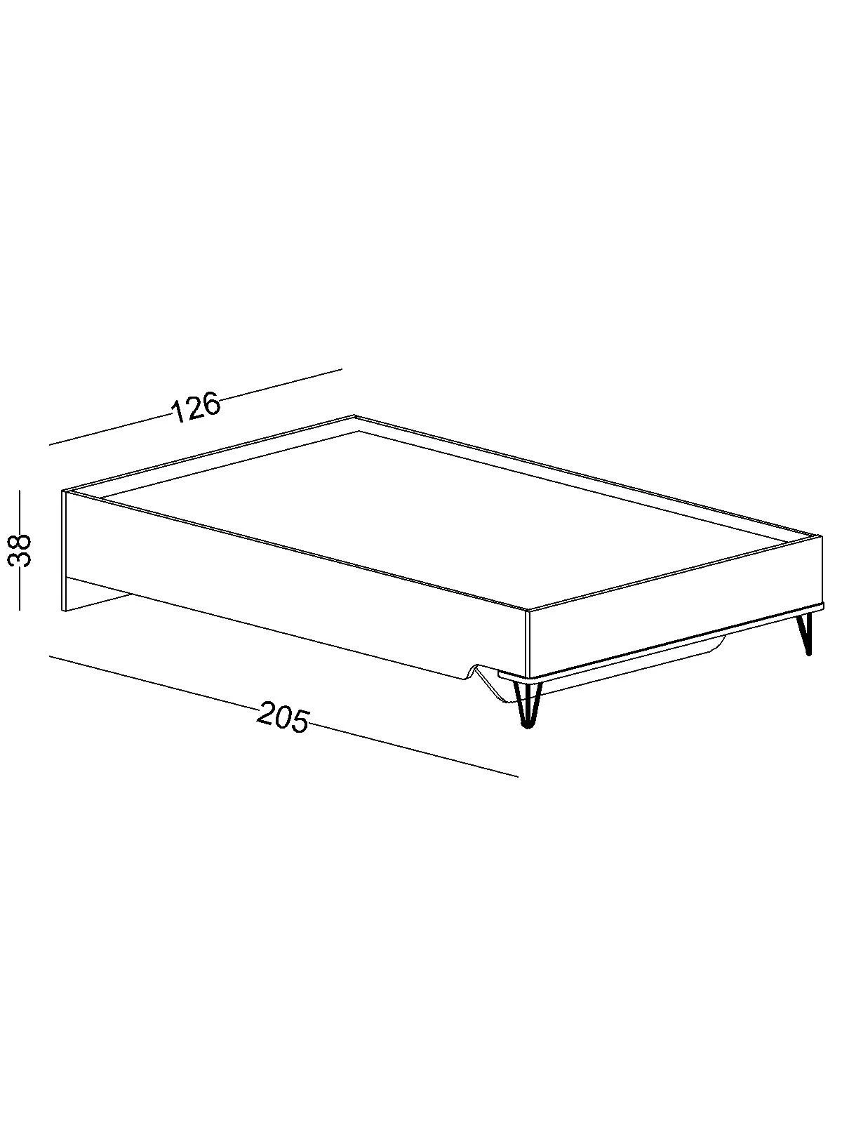 Piètement Lotus 120*200 Anthracite - Afbeelding 3