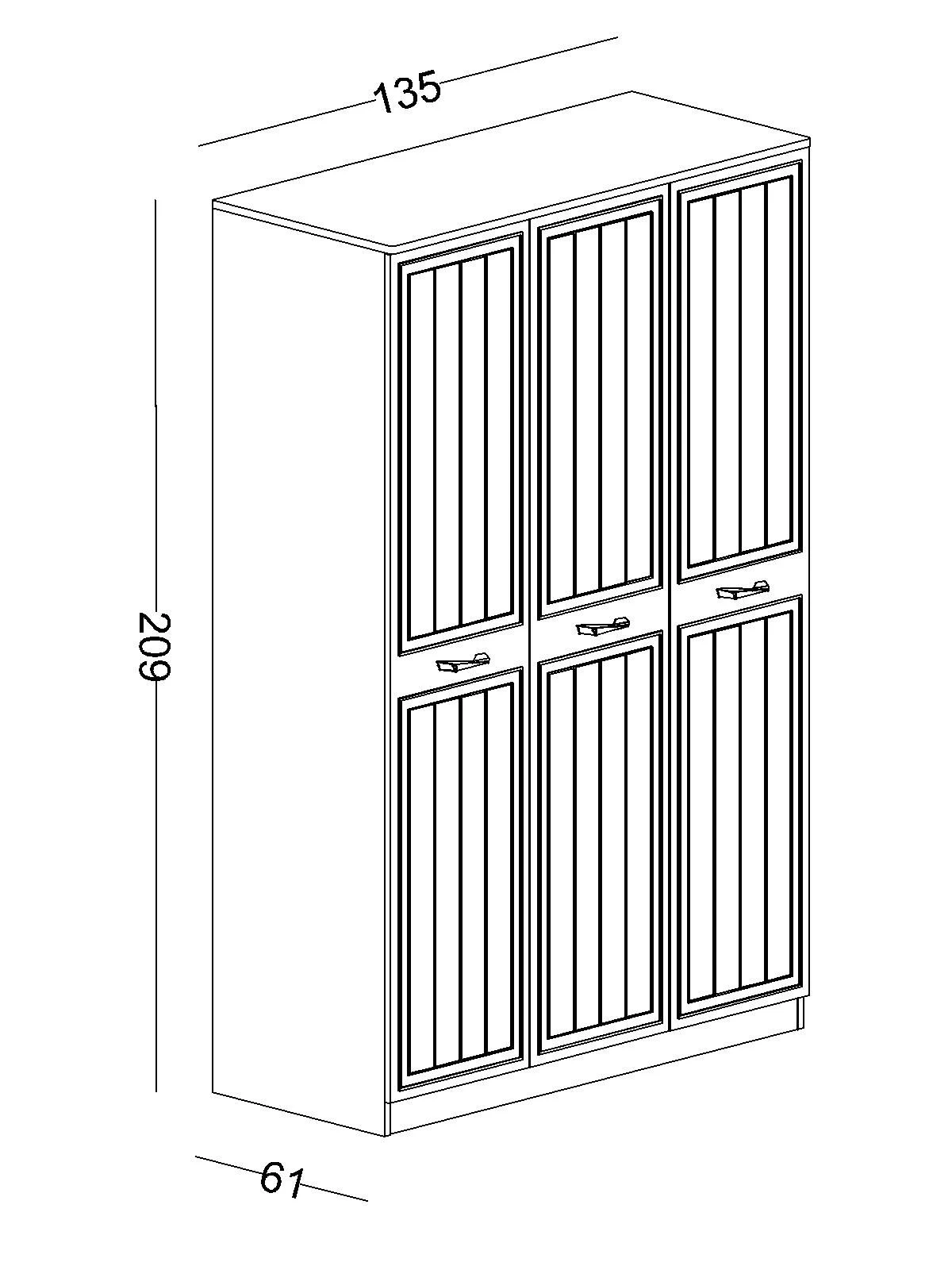 Armoire 3 portes Mango Xl - Afbeelding 3