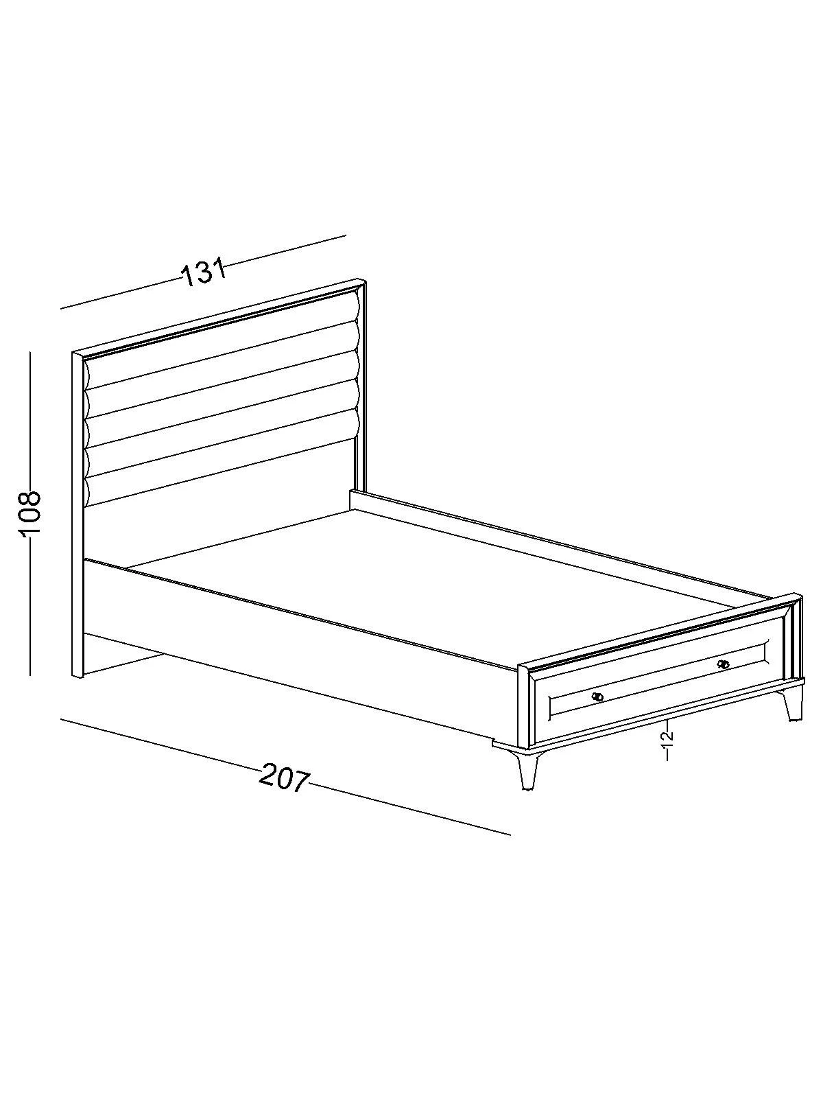 Lit Familial avec Tiroirs 120X200 - Afbeelding 2