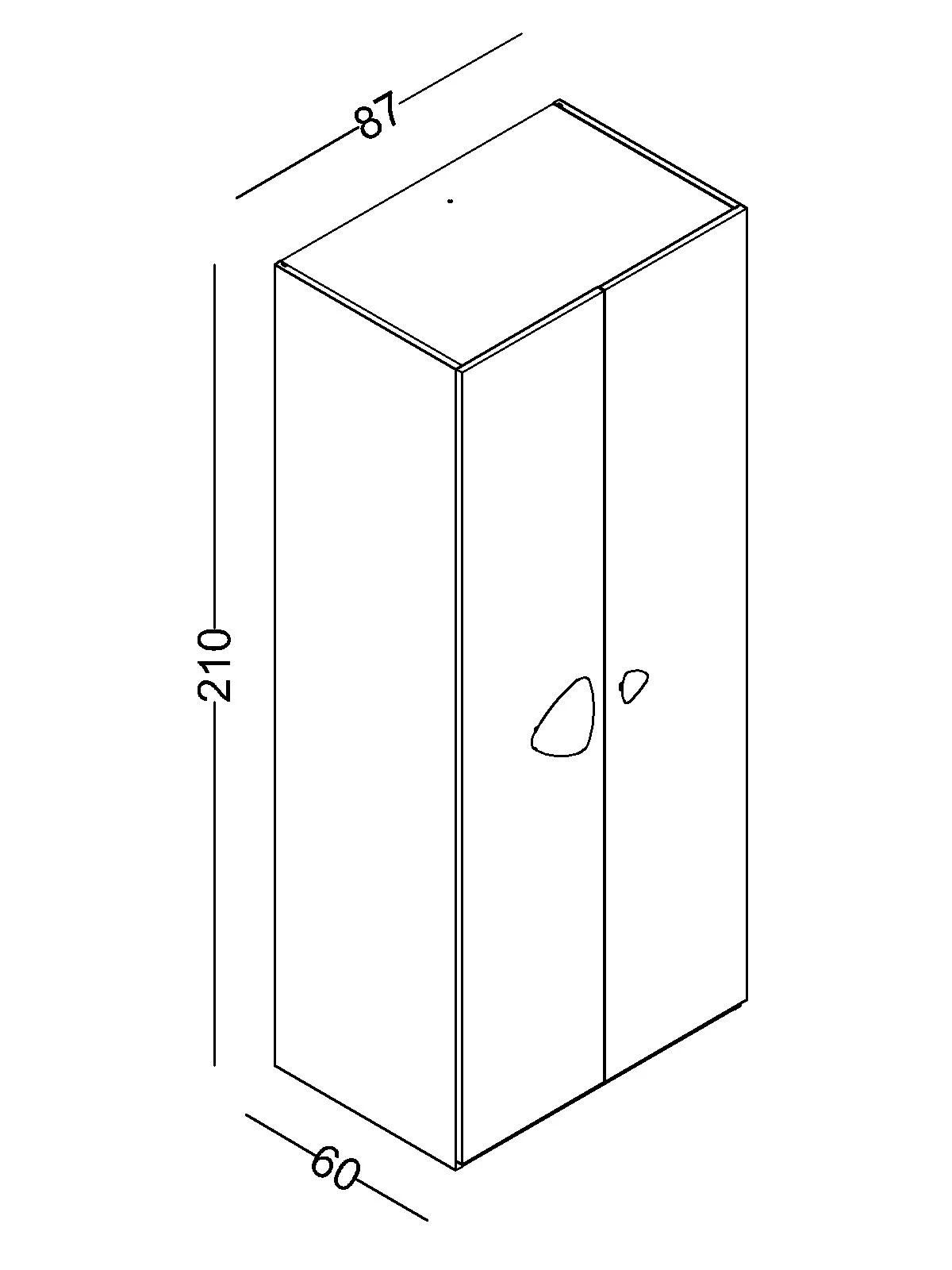 Armoire 2 portes Nora - Afbeelding 2