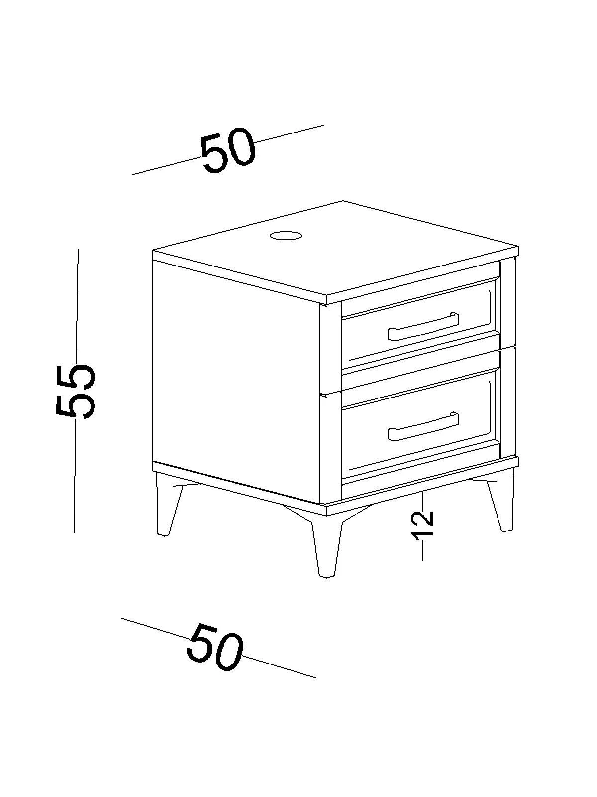 Table de nuit Tina - Afbeelding 2
